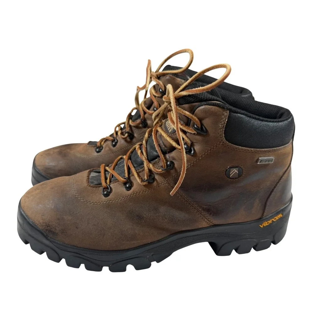 Alpine Design Stealth 1030 Mens 11 Brown Leather Waterproof Vibram Hiking Boots